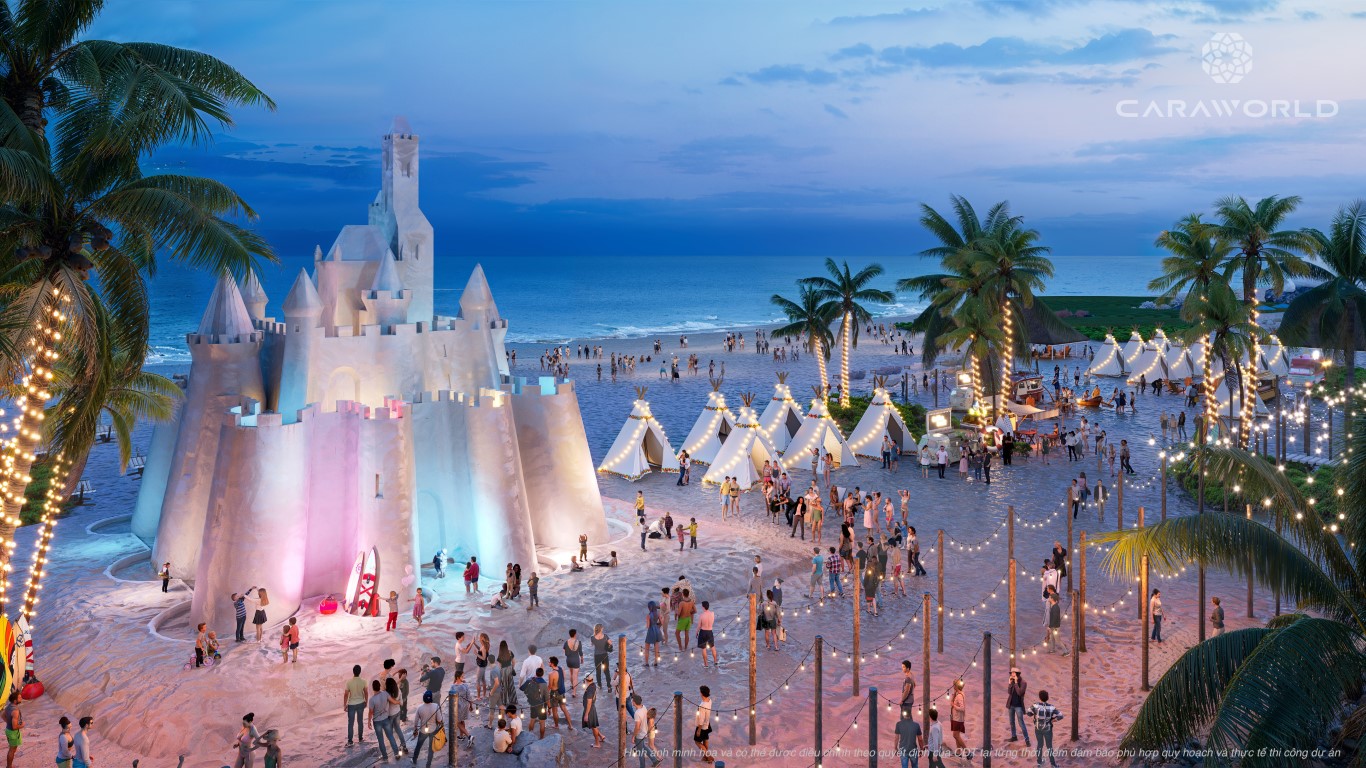 Bãi biển B - Sông Town CaraWorld